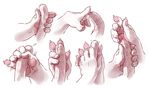  2016 5_fingers ambiguous_gender blush catsudon claws digital_media_(artwork) disembodied_hand food holding_object hot_dog paws rubbing sausage simple_background stroking suggestive suggestive_food white_background 