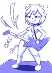  2017 anthro breasts caprine clothing digital_media_(artwork) disfigure female footwear guitar hair half-closed_eyes invalid_tag lammy_lamb legwear mammal musical_instrument navel nipples nude parappa_the_rapper playing_music pose sheep shoes short short_hair simple_background socks solo standing tongue tongue_out um_jammer_lammy video_games watch white_background 