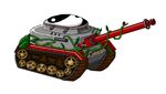  ground_vehicle kikyo168 military military_vehicle motor_vehicle tank touhou touhou_(pc-98) white_background 
