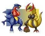  breasts female garchomp haxorus hi_res michael_palerino nintendo pok&eacute;mon simple_background video_games 