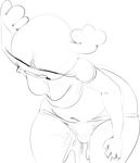  after_sex breasts cartoon_network clothed clothing cum cum_in_panties eyes_closed female horn monochrome musikalgenius panties penny_fitzgerald shape_shifter simple_background solo the_amazing_world_of_gumball underwear white_background 