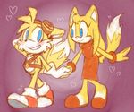  anthro canine duo female fox fur hi_res male mammal miles_prower sonic_(series) thegreatrouge video_games white_fur yellow_fur zooey_the_fox 