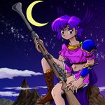  akazukin_chacha gun night purple_hair yakko 