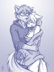  2017 anthro beads bedding blanket breasts canine chest_tuft cleavage clothed clothing clovis_(twokinds) covering crying eyes_closed female fox gloves_(marking) heresy_(artist) hug hybrid jewelry keidran male mammal markings monochrome necklace nude romantic royalty sad sign sketch socks_(marking) tears text tuft twokinds wolf zen_(twokinds) 