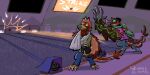 4_fingers 4_toes accipitrid accipitriform anthro arm_tuft avian beak biped bird boris_pavenkis bottomwear broken_arm broken_wing broken_wrist brown_body brown_feathers cast cheek_tuft claws clothing digitigrade eagle facial_tuft feathered_tail feathered_wings feathers feet fingers golden_eagle green_clothing green_eyes grey_beak hi_res leg_tuft medical_sling multicolored_beak pavlos_andriades scuted_hands scutes shorts spinopsys tail tail_tuft talons tan_body tan_feathers toes topwear true_eagle tuft two_tone_beak white_claws winged_arms wings wrist_tuft yellow_beak
