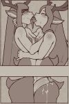 2:3 absurd_res animal_humanoid antlers areola aroused asphyxiation blush bodily_fluids breasts brother_(lore) brother_and_sister_(lore) deer deer_humanoid duo extreme_french_kiss faun felix_agalith female freckled_chest freckled_face freckles freepancakes french_kissing freya_agalith fur genital_fluids genitals greyscale hair hand_on_back hand_on_head hand_on_shoulder heart_eyes heart_symbol hi_res horn hug hugging_another humanoid incest_(lore) kissing light_body light_skin lips long_ears long_hair long_tongue male male/female mammal mammal_humanoid monochrome multicolored_body multicolored_fur narrowed_eyes neck_bulge nipples open_mouth orange_eyes penis precum precum_string questionable_consent saliva saliva_on_tongue saliva_string scut_tail shaking short_tail sibling_(lore) sister_(lore) small_breasts sweat sweatdrop tail tongue tongue_out tremble_spikes trembling two_tone_body two_tone_fur vein veiny_penis