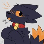 1:1 2026 :3 ambiguous_gender arm_tuft barking bell bell_collar big_ears big_tail biped black_body black_eyes black_fur black_nose black_tail blep blush blush_lines canid canine casualties:_unknown cheek_tuft chest_tuft close-up collar collar_only colored colored_sketch digital_drawing_(artwork) digital_media_(artwork) dipstick_tail expie_(gunsawian) facial_tuft fluffy fluffy_chest fluffy_tail fox fur glistening glistening_eyes gold_bell grey_background gunsaw gunsawian handpaw hands_together happy head_tuft hybrid icon long_tail looking_aside looking_aside_at_viewer looking_at_viewer mammal markings murid murine nude onomatopoeia orange_blush orange_sclera orange_tail_tip orange_tongue paws pupils rat red_collar rodent semi-anthro shoulder_tuft signature simple_background sketch slit_pupils snout solo sound_effects spikes spikes_(anatomy) standing tail tail_markings text tongue tongue_out tuft watermark zhodholm
