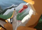 absurd_res animal_genitalia animal_penis anthro autofellatio bodily_fluids canid canine canine_genitalia canine_penis codlam cum cum_in_mouth cum_in_own_mouth cum_in_self cum_inside cum_on_face cum_on_own_face cum_on_self cumshot digital_drawing_(artwork) digital_media_(artwork) ejaculation erection fox fur genital_fluids genitals hi_res knot knotted_penis male mammal masturbation nude open_mouth oral oral_masturbation orgasm outside penile penile_masturbation penis sheath signature sky solo tongue tongue_out white_body white_fur