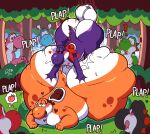 all_fours anal anal_fluids anal_juice_on_butt anal_juice_splatter anal_penetration anthro anus ass_up balls barely_visible_anus barely_visible_genitalia barely_visible_penis bedroom_eyes being_watched belly belly_markings big_balls big_belly big_butt black_body black_heart black_yoshi blue_body blush bodily_fluids bouncing_balls brown_heart butt butt_grab butt_jiggle butt_markings butt_ripples butt_squish comet_(cometace) cometace crowd cyan_yoshi drooling exclamation_point eyewear facial_markings fangs femboy food forest_background from_behind_position fruit genitals glasses glistening glistening_butt green_body green_yoshi group half-closed_eyes hand_on_butt head_markings head_spikes heart_eyes heart_symbol holding_butt huge_balls huge_butt huge_thighs hyper hyper_balls hyper_butt hyper_genitalia imagination jiggling larger_male larger_penetrated larger_sub licking licking_lips looking_at_another looking_down looking_down_at_partner lying male male/male mario_bros markings moobs motion_lines multicolored_body narrowed_eyes nintendo on_front onomatopoeia open_mouth orange_body orange_yoshi overweight overweight_male peach_(fruit) penetration penis pink_body pink_heart pink_yoshi plant ponduan_(ponduanpondering) puffy_anus purple_body purple_yoshi red_body red_heart red_yoshi round_glasses saddle saliva seductive sex shaking shocked shoulder_spots shrub signature size_difference sky smile sound_effects spiked_tail spikes spikes_(anatomy) spots spotted_legs spotted_markings spotted_tail squish steam_clouds submissive tail tail_markings teeth text thick_thighs thigh_jiggle thought_bubble thrust_lines thrusting tongue tongue_out tree tremble_spikes white_body yoshi