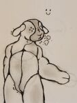 3:4 absurd_res anthro belly bodysuit bovid breath bulge caprine clothing featureless_crotch featureless_face gimp_mask hi_res hooves male mammal mask null_bulge olddustt panting permanent sheep sheepsuit skinsuit solo tight_clothing