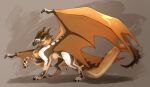 absurd_res ambiguous_gender dragon european_mythology feral hi_res horn membrane_(anatomy) membranous_wings mythological_creature mythological_scalie mythology orange_body rin_chi scalie skywing_(wof) solo tail western_dragon wings wings_of_fire