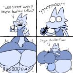aliasing anthro big_breasts big_butt bimbofication breast_expansion breasts bulge butt butt_expansion canid canine canis cheek_tuft clothing comic curvy_figure dialogue digital_media_(artwork) domestic_dog emanata english_text expansion eyelashes facial_tuft fangs femboy flash_emanata gender_transformation glistening glistening_lips gloves gynomorph handwear hi_res hip_expansion hourglass_figure huge_breasts huge_butt huge_hips huge_thighs hyper hyper_breasts hyper_butt hyper_hips hyper_lips hyper_thighs intersex kerchief lip_expansion lips male mammal monochrome mtg_transformation mti_transformation murray_(thatdawgmurray) onomatopoeia shirt solo sound_effects tail teeth text thatdawgmurray thick_lips thick_thighs thigh_expansion thong topwear transformation tuft underwear vape wide_hips