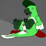1:1 2026 3_toes alien animal_genitalia beret bodily_fluids claws cloaca cloaca_juice cloacal cloacal_masturbation clothing colored cum cum_drip cum_string curling_toes digital_drawing_(artwork) digital_media_(artwork) digitigrade digitigrade_paws dinosaur dripping dromaeosaurid feathered_wings feathers feet feet_up female feral floor genital_fluids genitals green_body green_hair hair hat headgear headwear hi_res kepori_(shiptest) lighter_belly looking_pleasured masturbation minti_etherasa open_mouth orchidsart prehistoric_species presenting purple_claws purple_eyes reptile saurischian scalie scarf sharp_teeth signature sitting snout soles solo space_station_13 spread_cloaca spreading sweat sweatdrop tail tail_fan talons teeth theropod tile tile_floor toes winged_arms wings