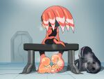 2026 4:3 5_toes absurd_res after_exercise anthro artguyidk barefoot big_feet bodily_fluids countershade_feet countershading echidna faceless_anthro faceless_character faceless_female feet female foot_focus fur hi_res humanoid_feet mammal monotreme musk orange_body orange_fur plantigrade sega shade_the_echidna shoes_removed sitting smelly_shoes soles solo sonic_chronicles:_the_dark_brotherhood sonic_the_hedgehog_(series) sweat thick_feet toes