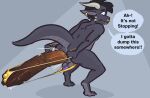 2026 2_horns anthro anus balls big_anus biped black_hair black_text clothed clothed_anthro clothed_male clothing crouching dialogue digitigrade ear_piercing ear_ring english_text excessive_feces facial_piercing feces freakette genitals grey_anus grey_balls grey_body grey_ears grey_scales grey_tail hair hi_res horn hyper hyper_feces kobold leaning leaning_forward male male_anthro male_pooping messykobold mouth_closed multiple_piercings nose_piercing nose_ring penis piercing pooping purple_penis ring_piercing scales scalie septum_piercing septum_ring short_hair side_view snout soiling solo speech_bubble speedo swimwear tail talking_to_self tapering_tail text topless topless_anthro topless_male ventral_scales white_horn yellow_clothing yellow_speedo yellow_swimwear