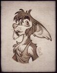 anthro big_ears big_eyes canid canine canis chest_tuft clothing coyote dark_body dark_fur eyebrows floppy_ears fur hair leviticusr male mammal monochrome multicolored_body multicolored_fur mutton_chops open_mouth portrait raised_eyebrows shirt short_hair simple_background sketch snout solo tank_top thick_eyebrows topwear traditional_media_(artwork) tuft two_tone_body two_tone_fur whisker_spots whiskers white_body white_fur wyit_(reaganlodge)