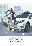 2024 anthro blue_eyes brown_body brown_fur car city cityscape clothed clothed_male clothing detailed_background dire_car dire_machine dire_vehicle duo eibvdy english_text fangs footwear fully_clothed fully_clothed_male fur hi_res hood hooded_jacket jacket kemono licking licking_lips living_car living_machine living_vehicle machine male sandals shoes sitting_on_car teeth text tongue tongue_out topwear vehicle white_car