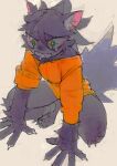 a_4_k_a ambiguous_gender ambiguous_species angry anthro bodily_fluids bottomless canid canine clenched_teeth clothed clothing crouching digital_drawing_(artwork) digital_media_(artwork) dripping eyebrows fluffy fluffy_tail fur green_eyes grey_body grey_fur hands_on_ground head_tuft hi_res long_sleeve_shirt mammal pointed_nails pointy_ears saliva saliva_drip short_eyebrows simple_background sketch solo star_pupils tail tears teeth thick_eyebrows thick_tail tuft unnamed_character