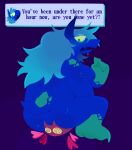 absurd_res anthro anus blush bodily_fluids butt butt_focus clothing colored dialogue dragon dragonborn_(dnd) dungeons_and_dragons duo english_text facesitting fangs gynomorph gynomorph/male hair hasbro heart_symbol hi_res horn imminent_facesitting intersex intersex/male interspecies junepuppers long_hair male multicolored_body mythological_creature mythological_scalie mythology overweight overweight_gynomorph overweight_intersex presenting presenting_hindquarters rear_view reptile scalie simple_background sitting sitting_on_another small_tail snake spiral spiral_eyes spread_anus spreading stella_(junepuppers) sweat sweatdrop sweaty_body sweaty_butt sweaty_legs tail tall teeth text trans_(lore) trans_woman_(lore) wizards_of_the_coast