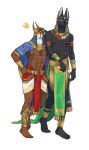 2026 abs anthro anubian_jackal areola avian beak biped bird black_body canid canine canis clothed clothed_anthro clothed_male clothing deity digital_drawing_(artwork) digital_media_(artwork) duo egyptian egyptian_clothing egyptian_mythology elmouti erdin feet fingers front_view hi_res jackal jewelry kemono male mammal middle_eastern_mythology mythology nipples nulia personal_space_invasion pointy_ears simple_background smile standing toes tongue