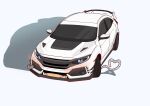 2024 ambiguous_feral ambiguous_gender blue_eyes blush car eibvdy feral hi_res living_car living_machine living_vehicle machine open_mouth simple_background solo teeth tongue vehicle wheel white_background white_car