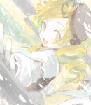  1girl :d bad_drawr_id bad_id black_hat blonde_hair drill_hair from_side gloves hat long_hair looking_at_viewer magical_girl mahou_shoujo_madoka_magica mahou_shoujo_madoka_magica_(anime) oekaki ogi_(sham00) open_mouth outstretched_arm shirt smile solo tomoe_mami tomoe_mami_(magical_girl) twin_drills upper_body white_gloves white_shirt yellow_eyes 
