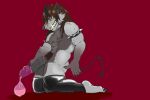 3:2 absurd_res anthro big_penis bodily_fluids canid canid_demon canine canis claws condom cum demon erection fangs feet filled_condom fur genital_fluids genitals hair hellhound hi_res horn latex male mammal mythological_canine mythological_creature mythology nipples nude penis pubes ryuzka sexual_barrier_device simple_background smile solo spade_tail spikes sweat tail teeth wolf