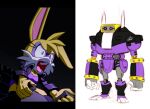 archie_comics buns_rabbot clothed clothing eyelashes female fur green_eyes jacket joeadok lagomorph leporid machine mammal neon_genesis_evangelion open_mouth rabbit robot screaming sega solo sonic_the_hedgehog_(archie) sonic_the_hedgehog_(comics) sonic_the_hedgehog_(series) topwear yellow_body yellow_fur