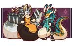 2025 alpha_channel antennae_(anatomy) anthro aquatic baikal_(kokoro-doll) balls big_balls big_butt big_penis big_tail black_sclera bulge butt claws clothed clothing digitigrade dipstick_antennae dipstick_ears dragon duo ear_markings erros eyes_closed fin fingerless_gloves genitals gloves grey_body handpaw handwear hoodie huge_balls huge_penis hyper hyper_balls hyper_genitalia hyper_penis kokoro-doll long_ears male markings merseed_dragon multicolored_antennae multicolored_body multicolored_ears mythological_creature mythological_scalie mythology open_mouth orange_body paws penis ribbons_(anatomy) scalie signature spots spotted_body tail topwear white_body