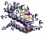 2024 3_fingers 6_wings 8_legs antonblast black_body black_horn cel_shading claws colored digital_drawing_(artwork) digital_media_(artwork) dragon eastern_dragon facial_hair fangs feral fingers freako_dragon fur glistening glistening_body green_body green_scales horn male metallic_body multi_wing mustache mythological_creature mythological_scalie mythology official_art pachinko pink_nose scales scalie shaded simple_background smile smiling_at_viewer solo teeth white_background wings yellow_body yellow_fur