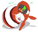 areola big_breasts big_tail black_hair blinky_(bunny_hunter) breasts brown_body brown_fur bunny_hunter_(do!_games) do!_games eyelashes feet female flexible front_view fur green_eyes green_highlights hair highlights_(coloring) huge_tail looking_at_viewer mammal nipples nude open_mouth open_smile pink_areola pink_nipples rodent sciurid short_hair simple_background smile solo tail thick_thighs tree_squirrel white_background white_body white_fur wide_hips