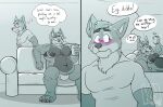 absurd_res age_difference alcohol anthro armpit_hair armpit_tuft aroused aroused_by_another aroused_face aroused_male barazoku barefoot beer beer_belly belly beverage beverage_can biceps big_belly big_bulge big_muscles big_pecs blush blush_lines body_hair bulge canid canine canis clothed clothing comic dialogue drinking_beer duo embarrassed embarrassed_expression embarrassed_horny english_text eyebrows father_(lore) father_and_child_(lore) father_and_son_(lore) feet furniture greyscale hi_res holding_beer holding_beer_can incest_(lore) incestuous_temptation_(lore) jockstrap jockstrap_only kelsdungeon larger_anthro larger_male living_room male male/male mammal manly mature_anthro mature_male monochrome musclegut muscular muscular_anthro muscular_arms muscular_male muscular_thighs navel nipples older_anthro older_male on_sofa overweight overweight_anthro overweight_male parent_(lore) parent_and_child_(lore) parent_and_son_(lore) pecs shirt sitting sitting_on_sofa size_difference smaller_anthro smaller_male sofa son_(lore) speech_bubble standing summer text thick_arms thick_eyebrows thick_thighs thought_bubble topless topless_anthro topless_male topwear underwear underwear_only wolf younger_anthro younger_male