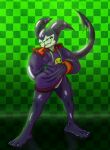 3_toes absurd_res alcoholictails ambiguous_gender anthro bandai_namco biped bite biting_lip claws clothed clothing clothing_lift digimon digimon_(species) fangs featureless_crotch feet gloves green_eyes handwear hi_res hoodie imp impmon looking_at_viewer multicolored_body narrowed_eyes oversized_clothing oversized_hoodie oversized_topwear purple_body purple_skin smile smiling_at_viewer smirk smirking_at_viewer solo spade_tail tail teasing teasing_viewer teeth toe_claws toes topwear two_tone_body white_body white_skin white_soles wide_hips