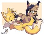 2026 absurd_res anthro anthro_on_anthro archie_comics areola balls breasts brown_body brown_fur canid canine duo eyes_closed feet felid feline female foot_fetish fox fur genitals green_eyes hi_res lynx male male/female mammal miles_prower nicole_the_lynx nipples nude open_mouth open_smile penis sega senshion simple_background smile soles sonic_the_hedgehog_(archie) sonic_the_hedgehog_(comics) sonic_the_hedgehog_(series) tan_body tan_fur vulva yellow_body yellow_fur