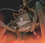4_legs absurd_res akantor antennae_(anatomy) anthro aquatic aquatic_taur arthropod arthropod_taur backsack balls blue_body blue_shell blue_skin blush blush_lines bodily_fluids bone butt capcom carapaceon claws compound_eyes crab crimsontyd crustacean crustacean_taur cum cum_in_vagina cum_inside decapod duo exoskeleton feet female fire flying_wyvern genital_fluids genitals grey_body grey_shell grey_skin guren_shen_gaoren hermit_crab hi_res holding_another hug human japanese_spider_crab larger_female looking_at_another malacostracan male male/female mammal mandibles monster_hunter multi_leg multi_limb nude penetration scar shell shen_gaoren size_difference skull smaller_male spider_crab spikes spikes_(anatomy) sweat tan_body tan_shell tan_skin taur teppeki_shen_gaoren tusks vaginal vaginal_penetration