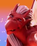 3d_(artwork) 4:5 absurd_res anthro blender_(artwork) blender_cycles_(artwork) blue_eyes brooklyn_(gargoyles) digital_media_(artwork) disney gargoyles hair headshot_portrait hi_res looking_at_viewer male portrait smile smiling_at_viewer solo vermilionrenderworks