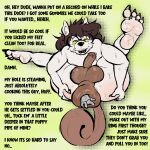 1:1 anal anal_vore anthro bodily_fluids canid canine dialogue digestion disk_(moomular) duo english_text feet genital_fluids genitals hi_res lips male mammal moomular musk penis precum soles spreading steam sweat text thick_lips unwilling_prey vore