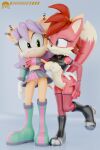 3d_(artwork) anthro archie_comics armwear belt boots breasts canid canine clothed clothing digital_media_(artwork) duo ear_piercing female female/female fiona_fox fishnet_armwear fishnet_clothing fishnet_legwear footwear fox genitals gloves handwear herpestid hi_res legwear mammal mina_mongoose mongoose piercing sega shoes sonic_the_hedgehog_(archie) sonic_the_hedgehog_(comics) sonic_the_hedgehog_(series) unknowndata vulva