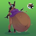 1:1 2025 absurd_res after_vore anthro anthro_pred archie_comics belly big_belly big_breasts black_hair breasts brown_body brown_fur clothing duo felid feline female female_pred foxynoms fur green_background hair hi_res huge_belly lynx mammal nicole_the_lynx overweight purple_clothing purple_shirt purple_topwear sega shirt simple_background sonic_the_hedgehog_(archie) sonic_the_hedgehog_(comics) sonic_the_hedgehog_(series) topwear vore