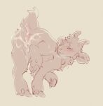 absurd_res anus blush blush_lines bodily_fluids bovid butt caprine cum cum_drip cum_in_ass cum_inside cum_on_butt dock_(anatomy) dripping feral genital_fluids goat hi_res hijen hooves horn looking_back mammal raised_leg short_tail solo tail thesphur_(thesphur)