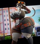 2026 3d_(artwork) :3 absurd_res anthro big_breasts big_butt blurred_background bottomwear breasts building butt calico_cat cheek_tuft clothing cloud collar ctgiantess digital_media_(artwork) domestic_cat ear_piercing ears_down epic_games eyelashes eyeshadow eyewear facial_hair facial_tuft felid feline felis female female_anthro fortnite fur hand_behind_head hand_on_hip hi_res huge_breasts huge_butt huge_hips hyper hyper_butt makeup mammal meow_skulls metalhead_meow_skulls midriff multicolored_body multicolored_fur nails orange_body orange_fur outside pattern_clothing piercing pivoted_ears plant print_clothing print_shirt print_t-shirt print_topwear purple_body purple_fur sharp_nails shirt shorts sideburns sky small_waist solo spiked_collar spikes striped_clothing striped_sleeves stripes sunglasses t-shirt tail thick_thighs topwear tree tuft white_body white_fur wide_hips yellow_eyes