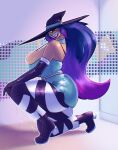 animal_humanoid aquatic aquatic_humanoid art_fight artfight2026 belt big_breasts big_butt bigoldoinks boots bottomwear breasts butt cleavage clothed clothing curvy_figure dress female fineana_(inkomi) fish fish_humanoid footwear hair hat headgear headwear hi_res huge_breasts huge_butt humanoid kneeling legging magic_user multicolored_hair rope rope_belt sharp_teeth shoes skirt smile solo teeth thick_thighs tight_clothing voluptuous voluptuous_female voluptuous_humanoid wide_hipped_female wide_hips witch witch_hat