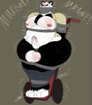 2024 3_toes angry ankles_tied anthro arms_tied balls bdsm bear beastars big_balls big_butt black_body bodily_fluids bondage bottomwear bottomwear_down bound butt clothed clothing digital_media_(artwork) duct_tape feet flying_sweatdrops fully_bound fur gag gagged genital_fluids genital_rope genitals giant_panda gouhin_(beastars) hand_truck hands_behind_back hi_res leaking_precum legs_tied male mammal muffled musclegut muscular overweight pants pants_down partially_clothed partially_clothed_anthro partially_clothed_male penis penis_bondage penis_rope plapjax precum restrained restraints rope solo struggling submissive submissive_anthro submissive_male sweat sweatdrop tape tape_bondage tape_gag thick_thighs toes vein white_body white_fur