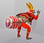 4_arms absurd_res after_sex antennae_(anatomy) anthro anus arthropod arthropod_abdomen arthropod_abdomen_anus arthropod_abdomen_genitalia arthropod_abdomen_penis bent_over big_anus big_penis bodily_fluids cecropia_moth compound_eyes cum cum_in_ass cum_inside feet genital_fluids genitals grey_feet grey_hands hand_against_wall hi_res insect insect_wings lepidopteran lepidopteran_wings looking_back male moth multi_arm multi_limb multicolored_body neck_tuft penis pseudo_pupils rear_view red_body saturniid solo standing striped_abdomen stripes tuft vega_frith white_body wings yellow_antennae yellow_eyes zhirone
