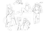 2024 4:3 anthro arm_support arm_tuft arms_bent bag bent_arm bent_leg biped blush blush_lines bodily_fluids bottomwear breasts canid canine canis casual_clothing cheek_tuft chest_tuft claws clothed clothed_anthro clothed_female clothed_male clothing clothing_lift denim denim_bottomwear denim_clothing digital_drawing_(artwork) digital_media_(artwork) digitigrade domestic_cat domestic_dog dress dress_lift earbuds ears_down ears_up electronics embarrased_female embarrassed eyebrows eyelashes facial_tuft felid feline felis female female_anthro front_view full-length_portrait fully_clothed fully_clothed_anthro fully_clothed_female fully_clothed_male fur greyscale hair half-length_portrait hand_in_pocket head_tuft headphones hi_res holding_bag holding_object holding_phone inner_ear_fluff jacket jeans kemono korean_description korean_text long_hair looking_at_object looking_at_phone looking_away male male_anthro mammal meckmeck00124 monochrome mouth_closed multiple_images neck_tuft one_eye_obstructed pantherine pants partially_clothed partially_clothed_anthro partially_clothed_female phone pivoted_ears pockets portrait school_bag shirt shorts simple_background sitting sketch sleeveless_shirt snout solo speech_bubble standing straight_arm straight_leg straight_legs striped_arms striped_body striped_fur striped_head stripes sweat sweatdrop tail tail_on_ground text thought_bubble three-quarter_view tiger toe_claws topwear translated tuft walking white_background