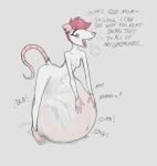 anthro belly big_belly breasts breath comic daughter_(lore) dialogue digestion digestion_noises duo ear_piercing female female/female hand_on_belly huge_belly incest_(lore) mammal moan mother_(lore) mouse murid murine nude panting parent_(lore) phlegraofmystery piercing pixie_cut red_belly rodent small_breasts speech_bubble swollen_belly teasing undercut unwilling_prey vore
