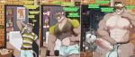3_panel_comic abs after_anal after_sex anthro anus armpit_hair backsack balls balls_expansion balls_outline barazoku belt belt_buckle big_balls big_muscles big_pecs big_penis bodily_fluids body_hair body_size_growth bottomwear broken_condom buckle bulge clothed clothed/nude clothing comic condom cougar cum cum_on_ground detailed_bulge digital_media_(artwork) duo english_text erection expansion eyewear felid feline fingers foreskin gaping gaping_anus genital_expansion genital_fluids genital_outline genitals glans glasses growth hi_res himbofication huge_balls huge_muscles huge_pecs huge_penis humanoid_genitalia humanoid_penis intelligence_loss jay_(ruxvel) jockstrap jockstrap_only male male/male mammal muscle_growth muscular muscular_anthro muscular_male nipples nude pants partially_retracted_foreskin pattern_clothing pattern_shirt pattern_topwear pecs penis penis_expansion penis_outline penis_poking_out ruxvel sexual_barrier_device shirt size_transformation smile solo_focus striped_clothing striped_shirt striped_topwear stripes sweat sweaty_body sweaty_pecs tail teeth text topless topwear transformation underwear underwear_only vein veiny_penis
