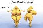 2026 3:2 4_toes anthro areola big_breasts big_butt blonde_hair breasts butt canid canine canis character_name domestic_dog feet female female_anthro fingers front_view fur hair hair_over_eyes hi_res huge_breasts huge_butt huge_hips huge_thighs hyper hyper_breasts liodimor lucy_tengel_von_braza_(liodimor) mammal model_sheet navel nipples pink_areola pink_nipples side_view solo tail text thick_thighs toes wide_hips yellow_body yellow_fur yellow_tail