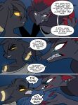 2026 absurd_res anthro anthrofied black_body blue_eyes claws clothed clothing comic dialogue digital_media_(artwork) duo ear_piercing ear_ring eeveelution english_text facial_piercing female generation_2_pokemon generation_5_pokemon glowing glowing_eyes growling hi_res inner_ear_fluff lucky_(odeko-yma) male markings nintendo nose_piercing nose_ring nova_(odeko-yma) odeko-yma piercing pokemon pokemon_(species) pokemon_mystery_dungeon pokemorph red_claws red_eyes ring_piercing septum_piercing septum_ring signature speech_bubble spike_chunsoft text tuft umbreon yellow_markings yellow_sclera zoroark