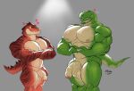 2026 abs animate_inanimate anthro anthro_on_anthro anthrofied areola ball_size_difference balls barazoku biceps big_balls big_muscles big_penis biped blush blush_lines bodily_fluids claws crossed_arms deltoids dinosaur disney duo flaccid flying_sweatdrops foreskin genital_size_difference genitals glans grey_background heart_symbol hi_res huge_balls huge_muscles huge_penis humanoid_genitalia humanoid_penis living_toy looking_at_another male male/male manly morgan_deer muscular muscular_anthro muscular_male nervous nipples non-mammal_balls non-mammal_nipples nude pecs penis penis_size_difference pixar prehistoric_species reptile reptillus_maximus rex_(toy_story) saurischian scales scalie signature simple_background size_difference smile spikes spikes_(anatomy) spotlight standing sweat sweatdrop teeth theropod thick_arms thick_penis thick_thighs toy toy_story triceps tyrannosaurid tyrannosauroid tyrannosaurus tyrannosaurus_rex unretracted_foreskin vein veiny_penis